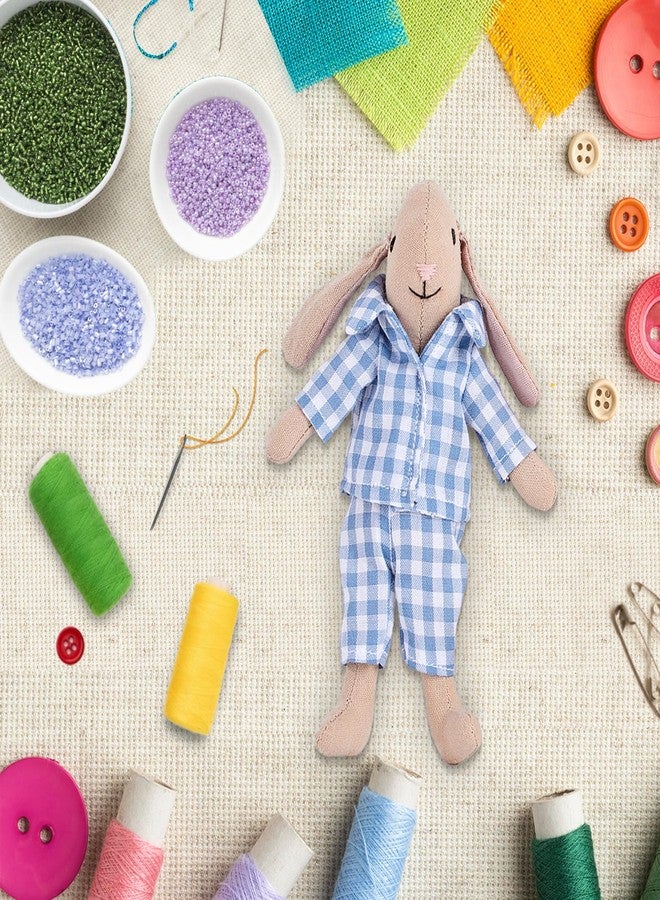Giant bean Bunny Toys for Kids, Easter Bunny, 4 PCS Hand Made Rabbit Family Dolls with Removable Clothes, Suitable for Infants, Boys and Girls, Dollhouse People, Easter Basket Essentials - Image 4